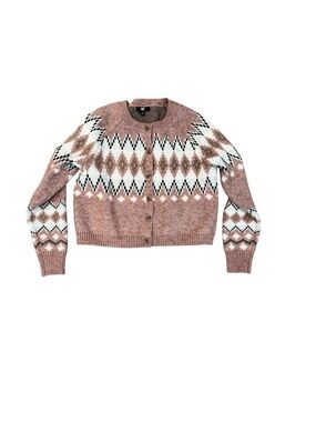 NWOT Aztec Style Pink Frye Button-Up Cardigan Sweater